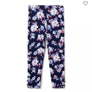 Janie and Jack 100048151 Floral Button Cuff Ponte Pant NWT 6-12 m